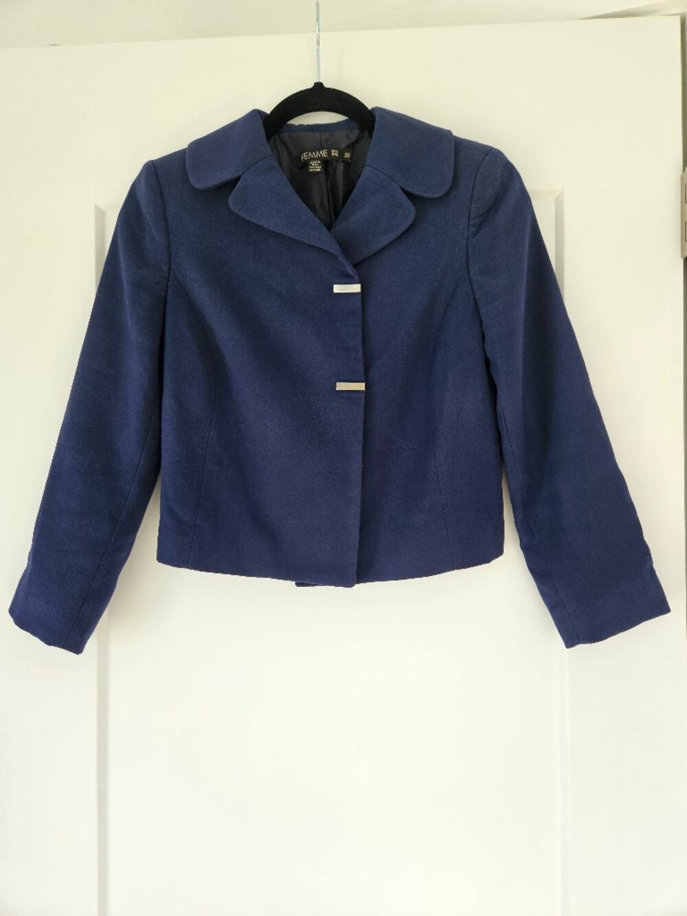 Blue cropped jacket